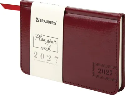 Еженедельник Brauberg Imperial 2027 / 118175 (бордовый)