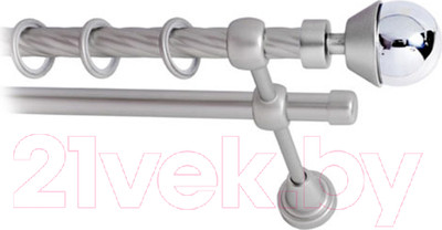 Карниз для штор Lm Decor Мельба 041 2р витой (сатин, 2м)
