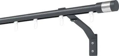 Карниз для штор Divades Вилия D 19мм 1-рядный / 90313160 (1.6м, графит)