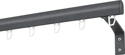 Карниз для штор Divades Калитва 30x15мм 1-рядный / 90113401 (4м, графит)