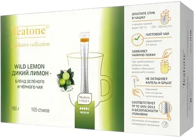 Чай пакетированный Teatone Дикий лимон (100пак)