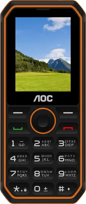 Мобильный телефон AOC A248 / CTA248BO/00 (черный/оранжевый)