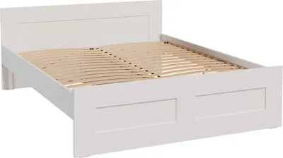 Двуспальная кровать Mio Tesoro Сириус-арт 160х200 / 2.19.04.610.1 (белый)