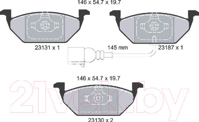 Тормозные колодки Textar 2313101