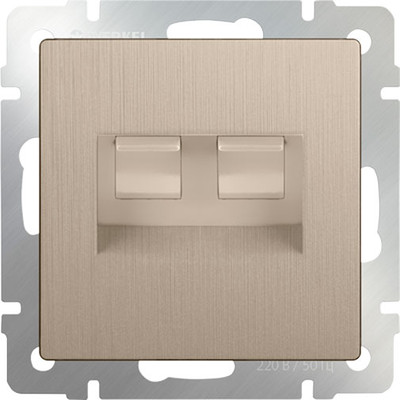 Розетка Werkel WL10-RJ11-45 / a035629 (шампань рифленый)