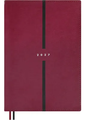 Ежедневник Escalada Гоутскин 2027 / 73520 (176л, бордовый)