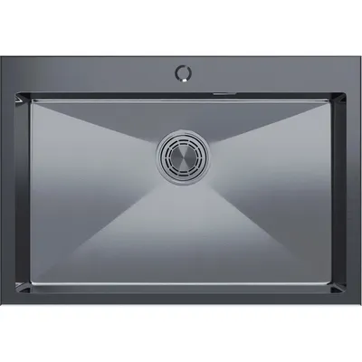 Мойка кухонная Mixline Pro 559604 (черный графит, с сифоном)