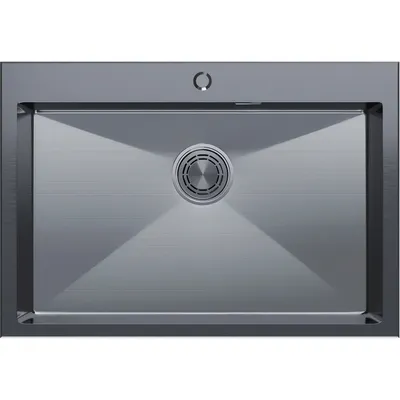 Мойка кухонная Mixline Pro 559596 (черный графит, с сифоном)