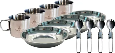 Походный набор Дружба ДК-540 + ДК-590 + Tourist MUG FOLD-340 / TK-583 (4 персоны)