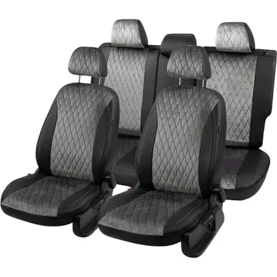 Комплект чехлов для сидений PSV Статус Hyundai Solaris I/Kia Rio III 2010-2017 г / 139306 (серый)