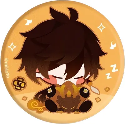 Значок miHoYo Chibi Character Cloth Badge Geo Archon Zhongli GEN147