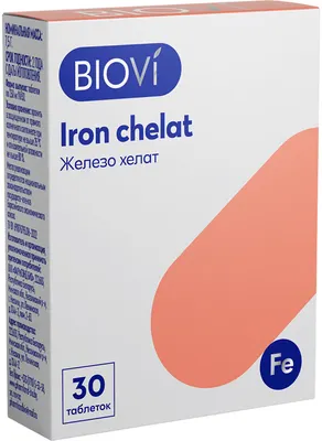 Минерал Biovi Железо Хелат (30 таблеток)