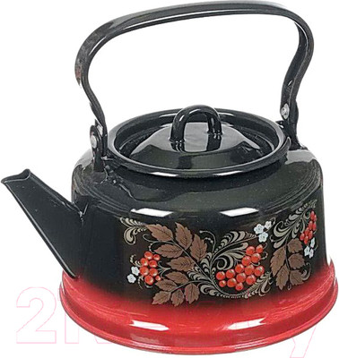 Чайник СтальЭмаль С2713.8 (красный/черный)