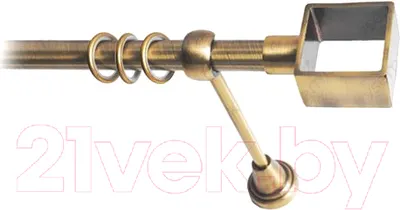 Карниз для штор Lm Decor Куб 177 1р гладкий (антик, 3.6м)