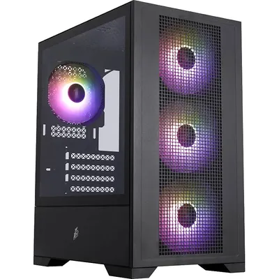 Корпус для компьютера 1stPlayer Go2 / Go2-BK-4F7 (черный, без БП)