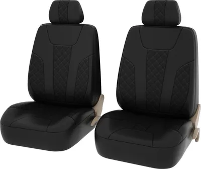 Комплект чехлов для сидений PSV Lotos Next 2 Front / 135894 (черный/отстрочка черная)
