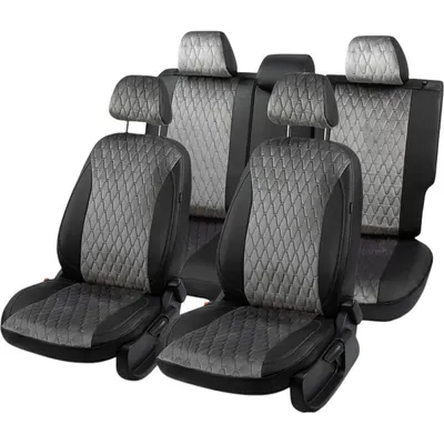 Комплект чехлов для сидений PSV Статус VW Polo V 2009-2020 г / 139360 (серый Kub)