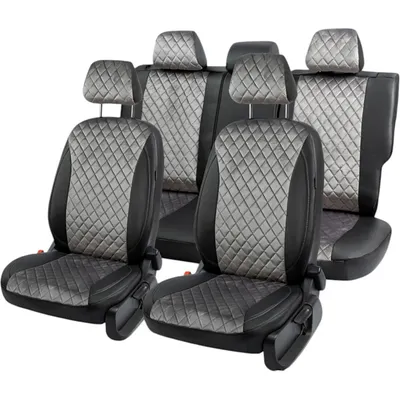Комплект чехлов для сидений PSV Статус VW Polo V 2009-2020 г / 139356 (серый Romb)
