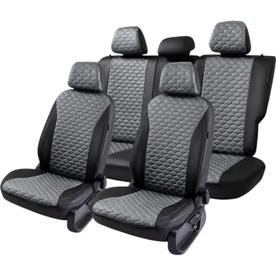 Комплект чехлов для сидений PSV Статус VW Polo V 2009-2020 г / 138838 (черный/серый)