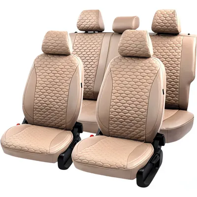 Комплект чехлов для сидений PSV Hyundai Solaris II/Kia Rio IV 2017-2022 г / 140006 (бежевый)