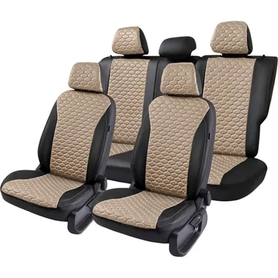 Комплект чехлов для сидений PSV Hyundai Solaris II/Kia Rio IV 2017-2022 г / 138779 (черный/бежевый)
