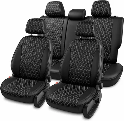 Комплект чехлов для сидений PSV Hyundai Solaris II/Kia Rio IV 2017-2022 г / 139277 (черный/белый)