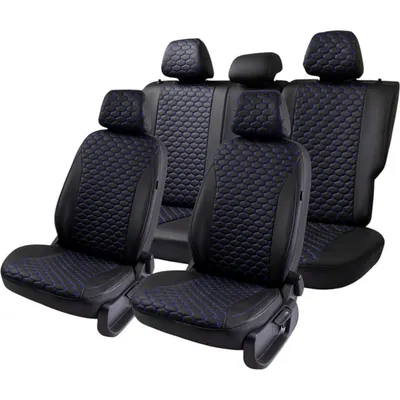 Комплект чехлов для сидений PSV Hyundai Solaris II/Kia Rio IV 2017-2022 г / 138777 (черный/синий)