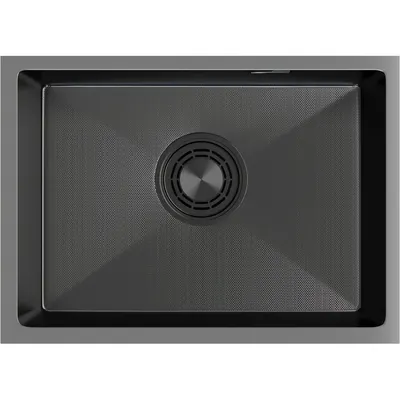 Мойка кухонная Mixline Pro 559609 (черный графит, с сифоном)