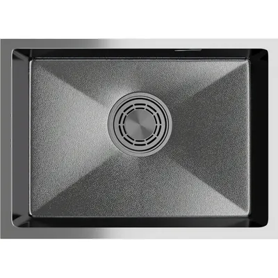 Мойка кухонная Mixline Pro 559613 (черный графит, с сифоном)