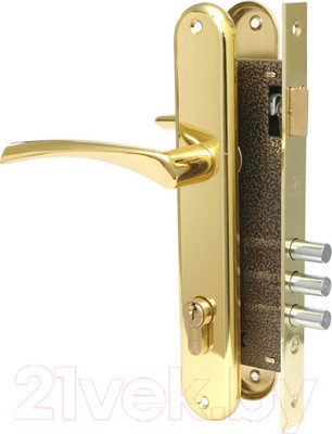 Замок врезной Аллюр 0203 GP / 1017 (латунь)