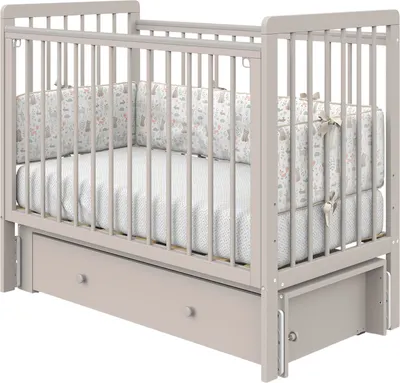 Детская кроватка Атон Baby Master Ariel 02 ящик-маятник дерево (кашемир)