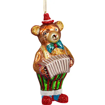 Елочная игрушка Erich Krause Decor. Медведь с гармошкой / 66272