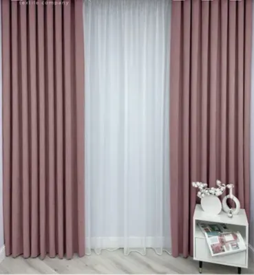 Комплект штор Mio Tesoro Канвас 150x240 (2шт, пудра)