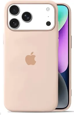 Чехол-накладка Bingo Silicone Case для Apple iPhone 17 Pro/18 Pro (пудровый)