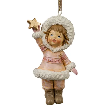 Елочная игрушка Erich Krause Decor. Девочка со звездой зефирная / 66148