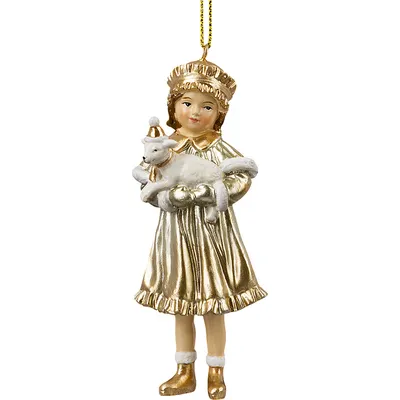 Елочная игрушка Erich Krause Decor. Девочка с овечкой / 66208