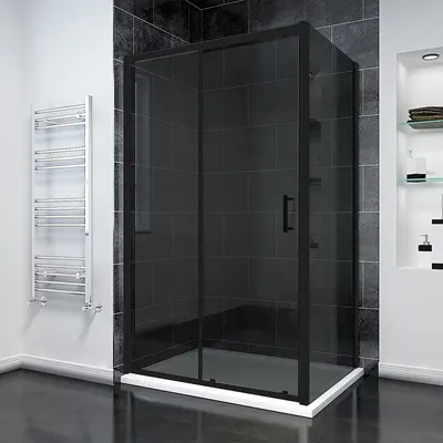 Душевой уголок Veconi RV-055BT 100x70x195 / RV055BT-10070-05-C8 (стекло тонированное/черный)