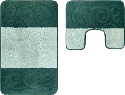 Набор ковриков для ванной и туалета Maximus Sile 2536 (50x80/40x50, зеленый)