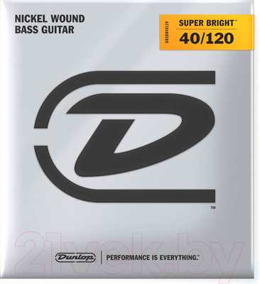 Струны для бас-гитары Dunlop Manufacturing DBSBN40120 Super Bright Nickel 40-120