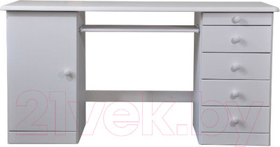 Письменный стол Dipriz Вадим-2 / Д 4142-1 (белый воск укрывистый)