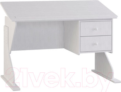 Письменный стол Dipriz Рио / Д 4134-1 (белый воск укрывистый)
