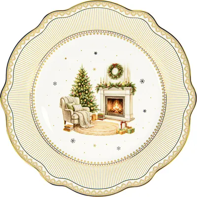Тарелка столовая обеденная Fissman Christmas Eve 13331