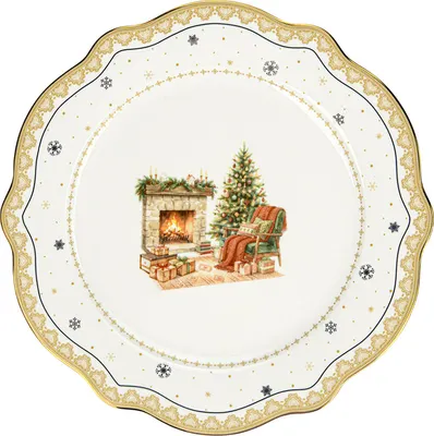 Тарелка столовая обеденная Fissman Christmas Eve 13332