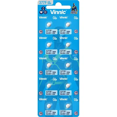 Комплект батареек Vinnic Watch 377F-C10 Silver 1.55V (10шт)