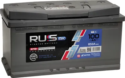 Автомобильный аккумулятор RUSAK EFB 850А о.п. R+ / RUS100R.L5.EFB (100 А/ч)