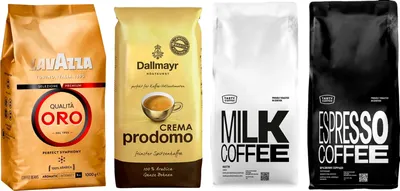 Набор кофе в зернах Tasty Coffee  Бразилия + Натти + Lavazza Qualita Oro + Dallmayr Crema Prodomo (4x1кг)