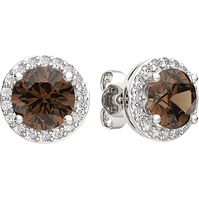 Серьги из серебра ZORKA 03S90115.ZZ (с раухтопазами и фианитами)