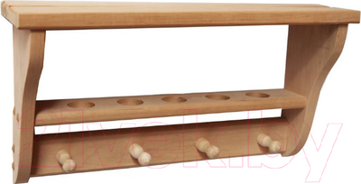 Вешалка-полка для бани СаунаОпт УНБ-43 (ольха)