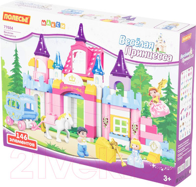 Конструктор Полесье Весёлая принцесса Макси / 77684 (146эл)