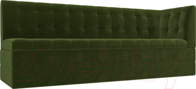 Скамья кухонная мягкая Лига Диванов Бриз 209 / 100379 правый (вельвет, зеленый)
